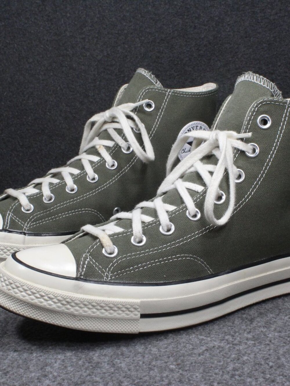 Converse Chuck 70 Vintage Canvas Hi Top Olive Green Egret Mens Size 11 Womens 13